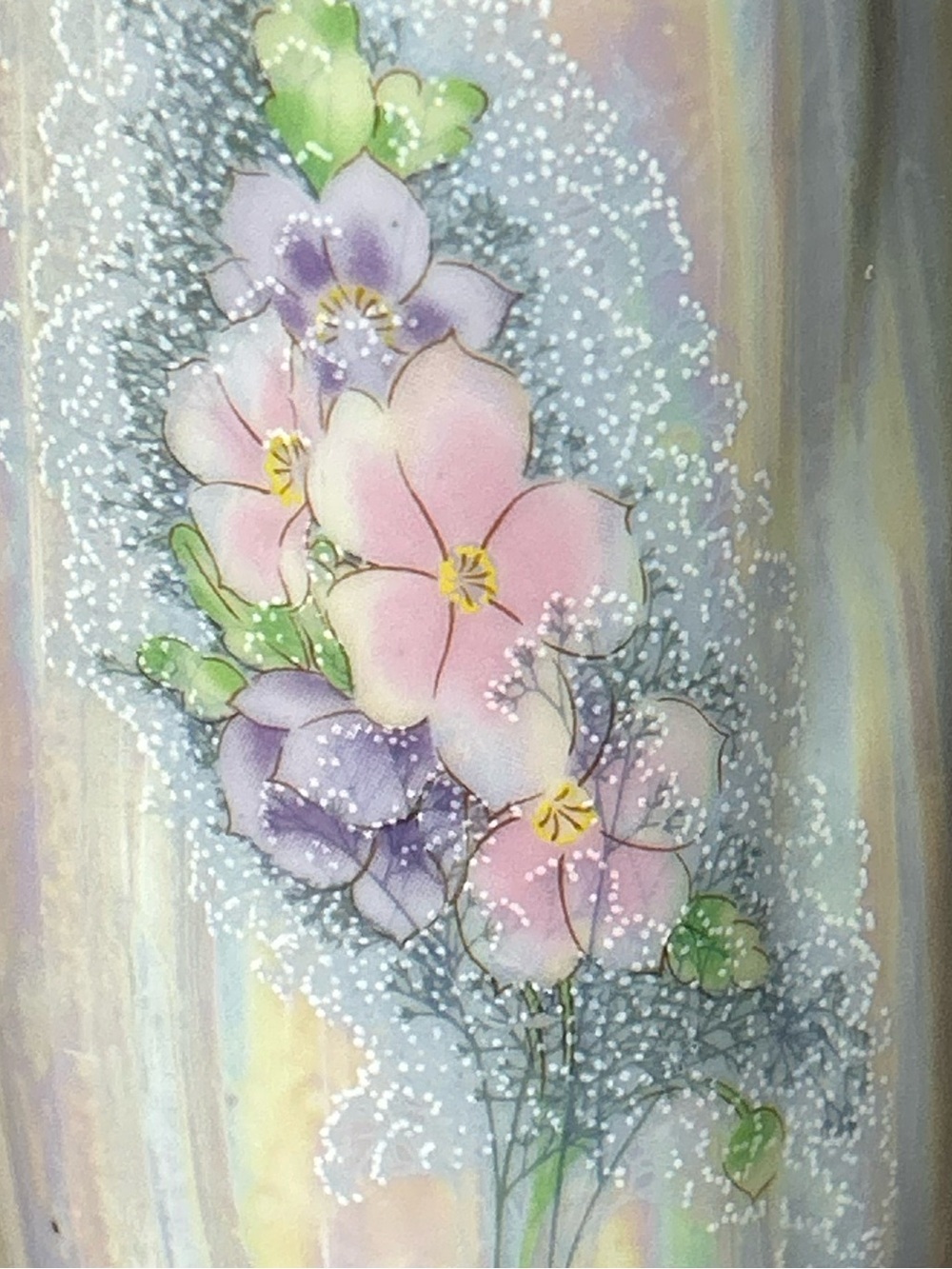 Vintage Opalescent Lustreware Bud Vase - Picture 6 of 9